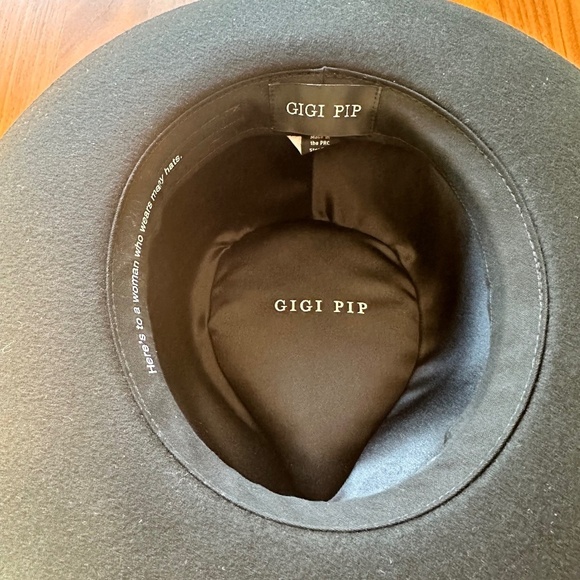 NWOT GIGI PIP Zephyr Rancher in Black / M/L 59 with Triple Strand Band in Brown - Picture 9 of 13